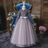 Girl Dresses 2023 Summer European Style High End Dance Shiny Sequins 4-12 Year Old Clothing Long Sleeve Children's Party Dress