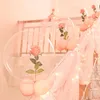 Décoration de fête accoudoir décoratif tissu salle de mariage ensemble fil rideau ballon tirer fleur scène