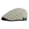 Berets Four Seasons Fashion Clown Cotton Plaid News Boys' Hat Men's Flat Cap Women's Painter Beret 10 G220612