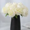 Dried Flowers Wedding Holding Autumn Blue Artificial Peony Bouquet Fake Home Living Room Dining Table Decoration High Quality