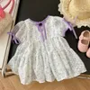 Vestidos para meninas Novos roupas de verão para bebês meninas lindas flores estampadas vestido de princesa meninas casuais florais crianças R230612