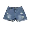 Sommer Retro Verblasste und Maskierte Jeans Shorts mit Taschen 2021 Plus Größe frauen Casual Loch Hot Denim Roba Mujer p230606