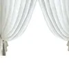カーテンホワイトフローラルシアーレースカーテンベッドルームの結婚式のための生きたリビングルーム