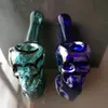 Glass Smoking Pipes Manufacture Hand-blown bongs Colorful flat bottomed skeleton pipe