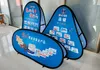 Triangolo, trilaterale, triangolare, esterno per golf Soccer Event Explay Stippa promozionale fiera promozionale pubblicitaria stampato personalizzato verticale pop -up a frame banner