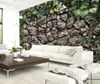 Papéis de parede Bacal Custom 3D Wallpaper Mural Modern Vine Stone 5d Wall Background Decoração para Casa Pintura Sala de Estar Quarto Papel de Alvenaria