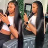 13x6 HD Lace Frontal Wigs Human Hair Black 30 Inch Lace Front Wig Bone Straigh Pre Plucked Closure Wig For Women