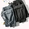 Pants 2021 Summer Thin Casual Pants Men's Lightweight Quick Drying High Elastic Waist Drawstring Binding Outdoor Cargo Pants Capris