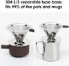 Coffee Filters 115125mm Dripper Stainless Steel Hand Brewing Filter Reusable Holder Tea Basket Tool 230612