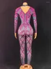 Stage Wear Rose Blaskly Sequin Scossit Fashion Spandex Elasting Shining Dance Kostum