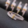 Pierścienie zespołu luksusowy projektant Pierścień Kobiety Złoty Pierścień Złoty Pierścień Silver z Diamond Prezent