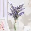 Fleurs séchées artificielles en plastique, lavande, couronne de mariage, accessoire de mariée, noël pour la maison, décoration de Table à manger, fausses plantes artisanales