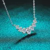 Pendanthalsband Smyoue 1.7CT All Necklace For Women Smile Princesses Sparkling Diamond Pendant S925 Sterling Silver Plated PT950 GRA 230609