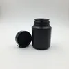 50pcs/lot 100ml 100cc Plastic HDPE Black Pharmaceutical container Pill Bottles with hard pull-ring cap for Medicine Packaging Kkjuw