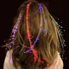 Lueur cheveux tresse LED fleur lumineuse pince à cheveux éclairer papillon pince à cheveux barre fête décoration fournitures lueur dans le noir jouet