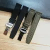 Merjust 20mm 21mm 22mm Green Black Nylon Leather Watch Strap Canvas Watch Band for Iwc Portugieser Chronogra Mark Bracelet H0915254n