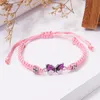 Bracelet papillon tissé à la main Bracelet tressé bohème Bracelet Bracelet réglable pour femmes filles doux brillant bijoux cadeau