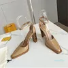 2023 Neuheit Sandalen für Damen Kleid Schuhe Designer Mode bedrucktes Tuch Leder hochhackiger Schuh Hohlabdeckung Absatz 12 cm