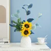 Dried Flowers Simulation Eucalyptus Leaf Flower Bouquet Home Living Room Table Decoration Artificial Fake Plant Sunflower