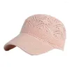 Bérets casquette de Baseball Protection solaire réglable respirant crochet unisexe Anti-UV évider mince Long bord femmes hommes chapeau chapeaux