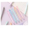 8 pçs Conjunto de Canetas Macaron Colors Cor Suave 0,5mm Canetas Esferográficas Roller Canetas Marcador Liner Escritório Material Escolar Sweet Girl Gift F567