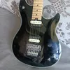 Niestandardowy sklep Gloss Black Finish Electric Gitara 24 FRET MAPLE DECK I FRETBOOD DOUBLE WHADE W STORK