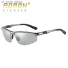 AORON Lunettes de soleil polarisées photochromiques en aluminium Lunettes de décoloration pour hommes Lunettes de soleil pour hommes L230523