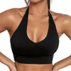 Yoga Outfit Women'S Halter Neck Model Tank Tops Sexy Bras Gathering Sports Bra Running Fitness Top Breathable Beauty Back Tube