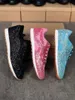 Wysokie najnowsze buty dla kobiet Silver Spring Sneakers Chic Sequins Casual Sports But bez poślizgu gumowy rozmiar podeszwy 35-43 026