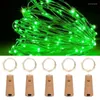 Cordes Bar Noël Fée Lumières LED Fil De Cuivre Bouteille De Vin Avec Liège Lumière Chaîne 5 Pcs/lot Fête De Mariage Intérieur Extérieur Décoration