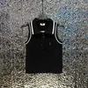 Débardeurs pour femmes Camis Designer Summer New College Style Casual Polyvalent Réduisant l'âge et Minceur Bouton en métal à une rangée Polo sans manches Top Tank 8NT0