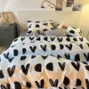 Ensembles de literie Blanc Noir Vache Léopard Imprimé Housse de Couette Enfants Housse de Couette Adulte Garçons Filles Linge de Lit Drap et étui Ensembles de Literie Z0612