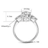 Pierścień Solitaire 925 Sterling Silver 4ct Marquise 8*16 mm stworzone diamentowe pierścionki zaręczynowe dla kobiet Wedding Fine Jewelry Hurtowa 230609