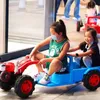 2WD marche tracteur électrique jouet voiture quatre roues garçons et filles avec seau tracteur créatif anniversaire jouets cadeau pour enfants