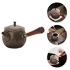 Servis uppsättningar Stoare Side Handle Pot Small Tea Chinese Brewing Tool Traditionell tekanna Hemdesign Japanska krukor