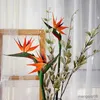 Fiori secchi 80 cm Real Touch Uccello del paradiso Simulazione Orchidee Ramo Lattice Fiore nuziale Decorazione floreale artificiale per feste