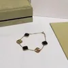 여성 4/Four Love Leaf Clover Charm Bracelets 디자이너 보석 스테인리스 스틸 웨딩 애호가 선물 팔찌 Rs