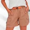 Shorts pour femmes Couleur unie cargo lâche et respirant short court ceinture à séchage rapide shorts pour femmes sport course pantalones cortos P230606