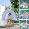 Tubos flutuantes infláveis em forma de U brinquedos de salão portátil cama flutuante de PVC durável seguro dobrável confortável acessórios de piscina P230612