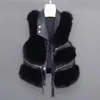 Manteau de fourrure pour femmes 2023 automne hiver mode femmes gilet court épissure jeunesse débardeur vêtements