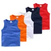 Summer Kids Tank Top Candy Color Girls Sleeveless Vest Sports Undershirts Kid Singlet Cotton Underwear Summer Children Boy Tops Beach Clothing