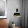 Hängslampor retro matsal lampa modernt bord sovrum säng nordisk kreativ mörkgrön singel glas