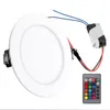 Plafonniers Panneau LED Rond RGB 18W Multi Modes Lampe Downlight Avec Télécommande Global Lighting