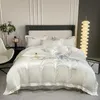 Conjuntos de cama 2023 novo estilo chinês paisagem bordado conjunto de cama de luxo conjunto de capa de edredom suave capa de colcha macia conjunto de lençol de cama estojos z0612
