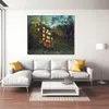 Animal Landscape Canvas Art Tropical Forest Battling Tiger and Buffalo Henri Rousseau Painting Post-impressionist Handmade