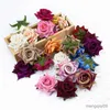 Gedroogde bloemen 2 stuks kwaliteit zijde teddybeer van rozen hoofd bloem muur kunstmatig voor thuis bruiloft decoratie nep planten diy geschenken doos