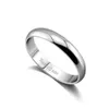 Med sidogenar enkla äktenskapsförlovningsring 100% 925 Sterling silver par ring kvinna man singel ring grossist fasta silver smycken gåva 230609