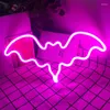 Decorazione per feste Luci a LED a forma di pipistrello Vacanza Camera da letto Notte Neon per interni ed esterni TUE88