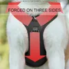 Gilet de harnais de chien de compagnie réglable sans traction avec poignée pour chiens de taille moyenne 1000D harnais de chien réfléchissant en tissu Oxford pour l'entraînement