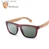 HU WOOD Natural Bamboo Sunglasses for Men Zebra Wood Sun Glasses Polarized Sunglasses Rectangle Lenses Driving UV400 GR8002 L230523